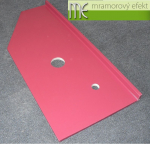 M.E. sro_podumyvadlova deska Flexible47_Waschtischplatte nach Mass aus Mineralguss_90x40 cm_RAL 4002