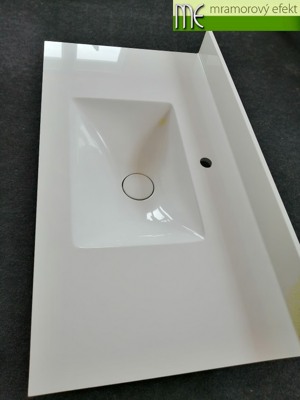 Flaches Waschtisch auf den Badschrank mit POLAR50 Waschbecken